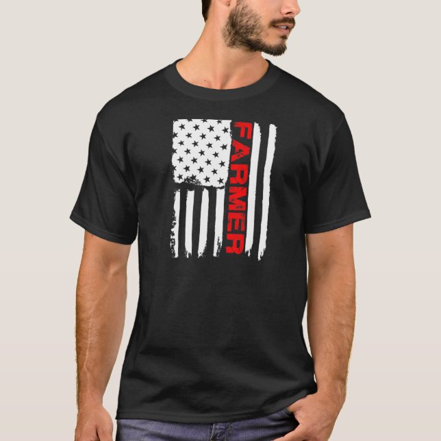 Camisa de Fazendeiro 4 de Julho Bandeira dos EUA F (Frente)