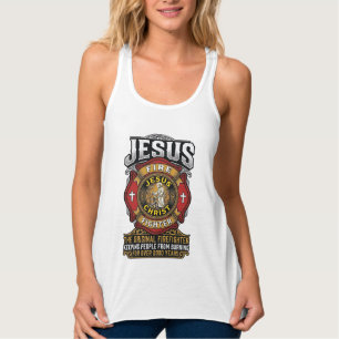 Camisa de Fé Cristã Vintage Bombeiro Jesus