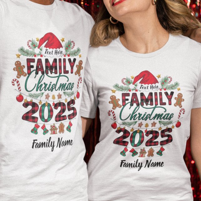 Camisa de Feriado Personalizada para Famílias (Criador carregado)