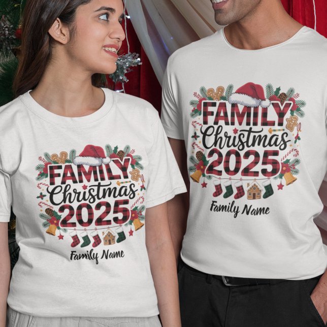 Camisa de Feriado Personalizada para Famílias (Criador carregado)