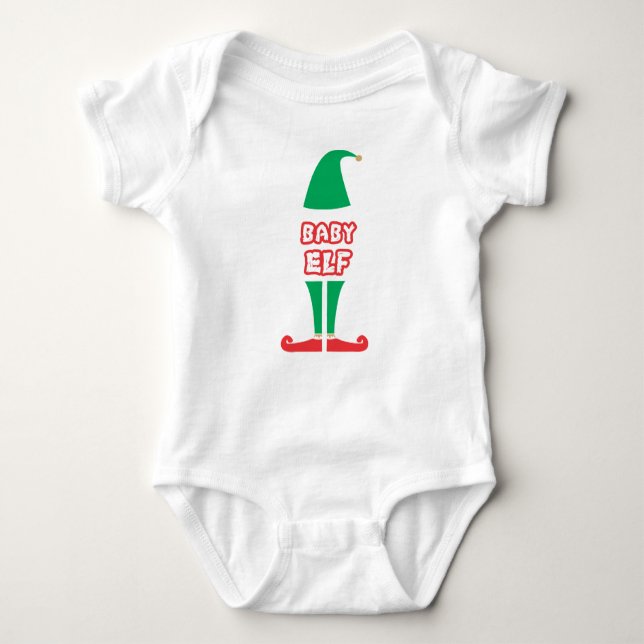 CAMISA DE FERIADOS DE NATAL DE BEBÊ ELF (Frente)