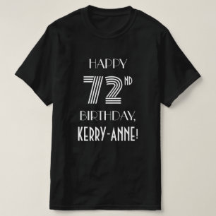 Camisa de festa de aniversário de 72 anos com esti