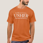 Camisa de Festa de casamento personalizável de usa<br><div class="desc">Esta camiseta de festa de casamento tem uma sensação divertida,  como diz o texto: "Vou mostrar-vos por aí. Então eu te digo para se sentar." No entanto,  você pode ser mais formal,  e dizer que eu sou o Usher" ou o que mais achar certo.</div>