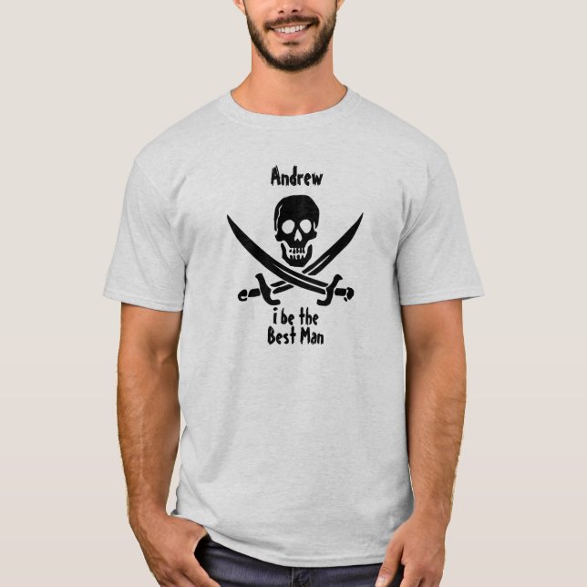 Camisa de Festa de casamento Pirata Personalizada (Frente)