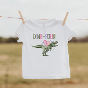 Camisa de festa Dino-Four para meninas