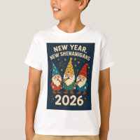 Camisa de festa Gnome Ano Novo 2026, Novos Desmanc
