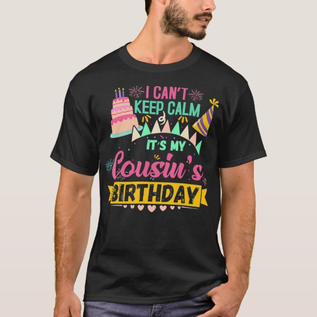 Camisa De Festas De Bday Não Posso Manter Calmo Sã (Frente)
