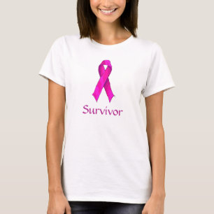 Camisa de Fita Brilhante sobrevivente de câncer