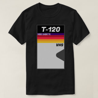 Camisa de fita cassete T-120 VHS T-1980s retroativ