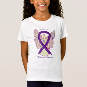 Camisa de Fita de Consciência Roxa da Doença de