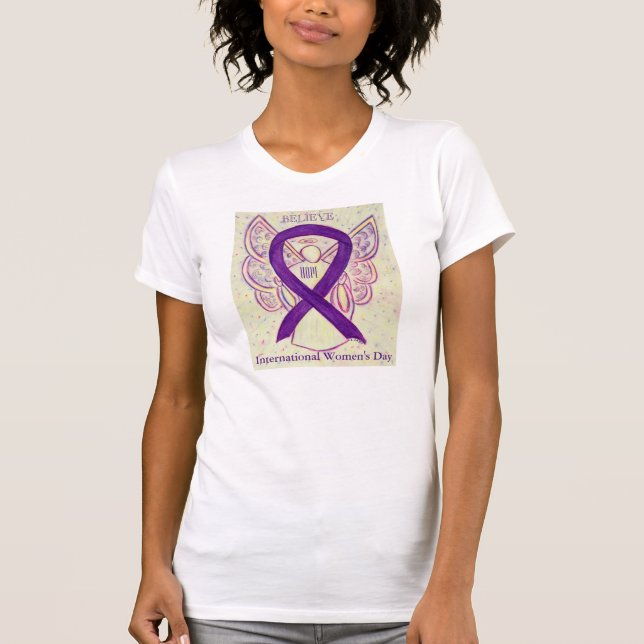 Camisa de Fita de Sensibilização Internacional par (Frente)