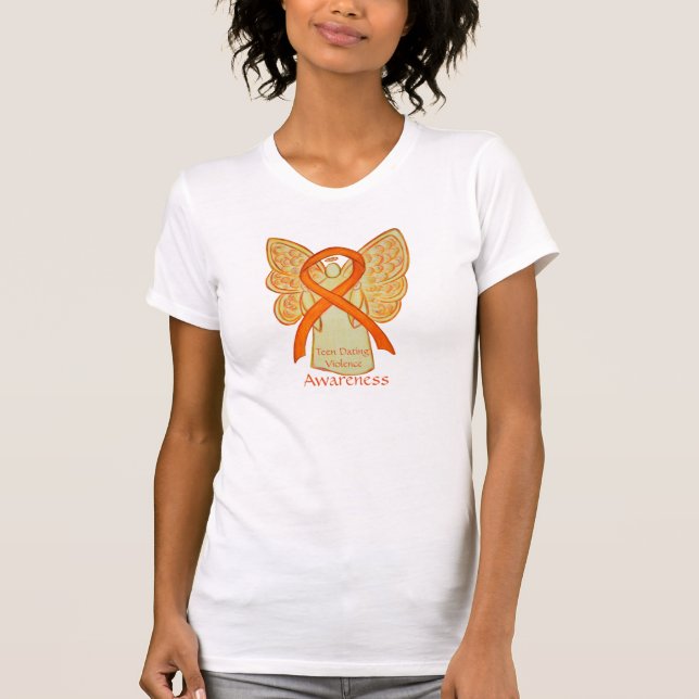 Camisa De Fita De Sensibilização Para A Violência  (Frente)