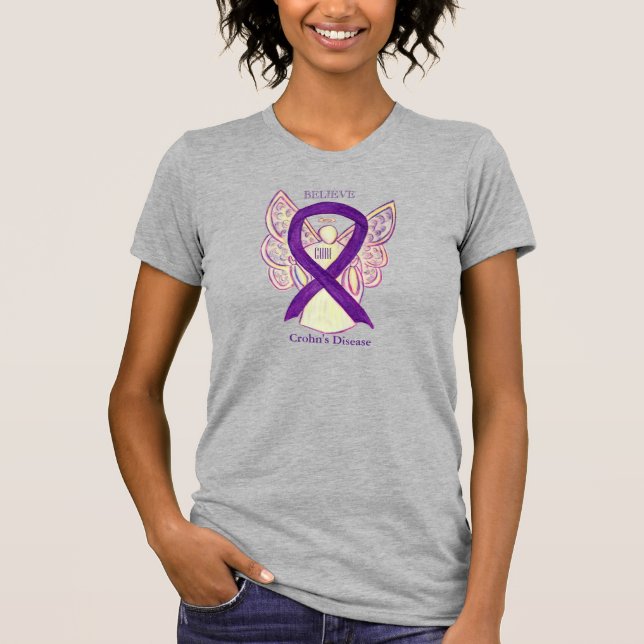 Camisa de Fita de Sensibilização Roxa da Doença de (Frente)