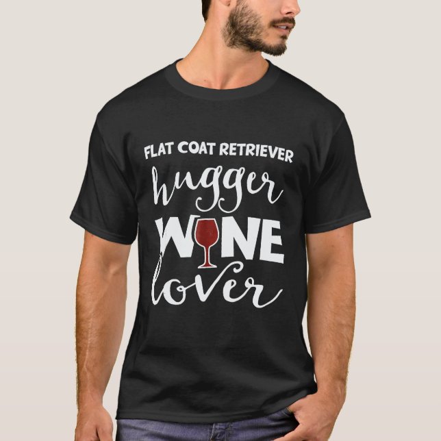 Camisa de Flat Coat Retriever Amante de Vinho Para (Frente)