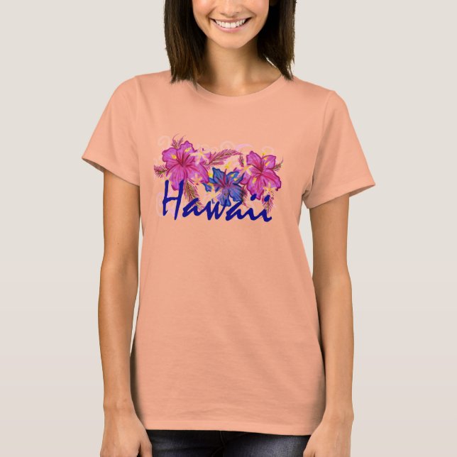 Camisa de flor de hibisco do Havaí (Frente)