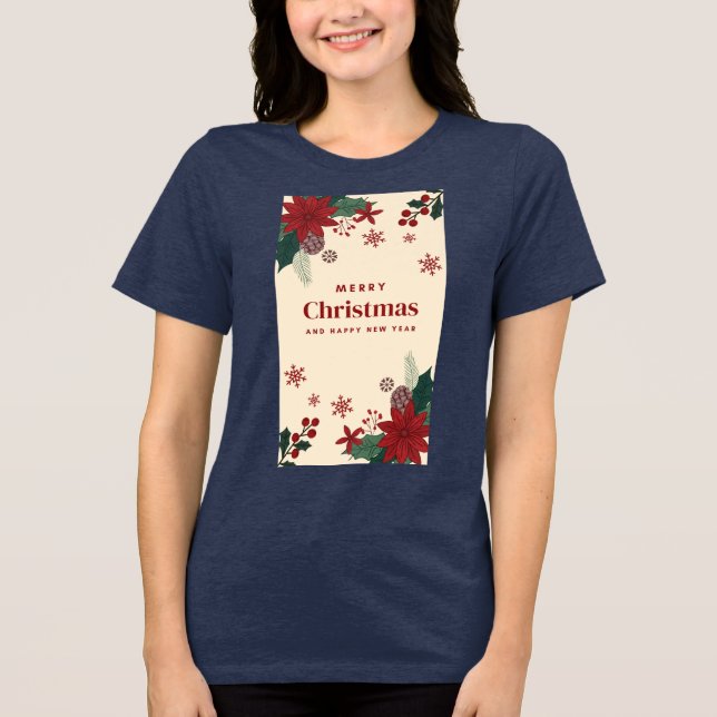 Camisa de Flor de Natal Festiva - Traga Férias (Frente)