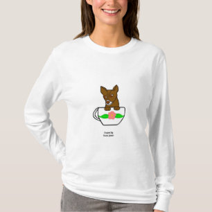 Camisa de folga longa das mulheres do Teacup Chihu