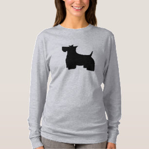 Camisa De Folga Longa De Terrier Escocês