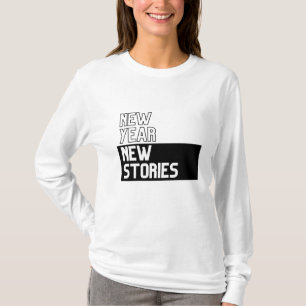 Camisa de folga longa feminina - Feliz ano novo 20