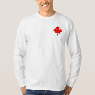 Camisa De Folha De Mens Longa Do Canadá