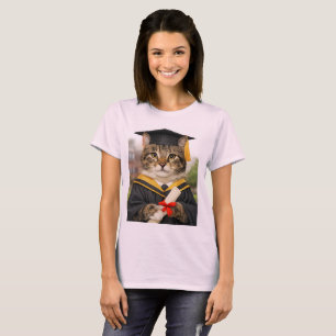 Camisa de Formatura de Enfermagem com Gato Fofo
