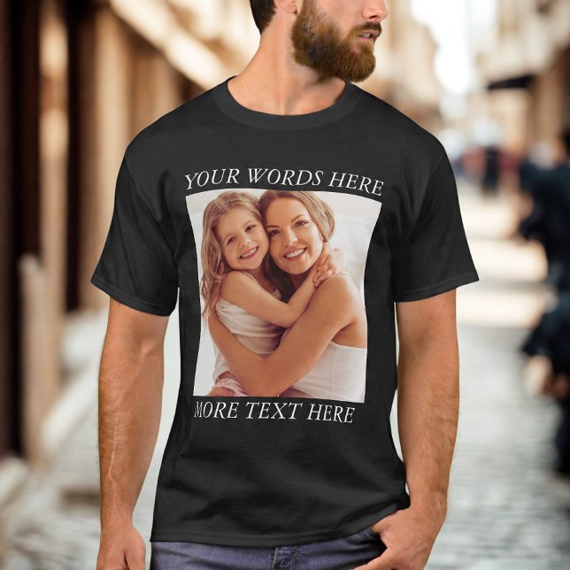 Camisa de Foto Personalizada com Frase Personaliza (Criador carregado)