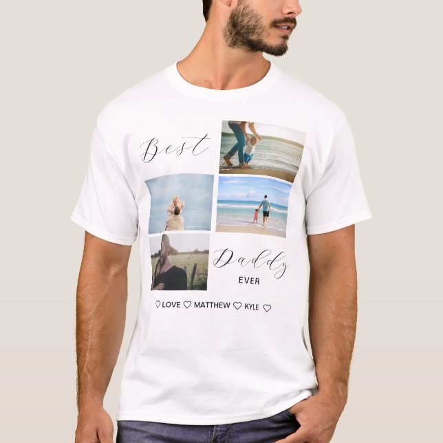 Camisa de Fotografia Personalizada do Melhor Pai (Frente)