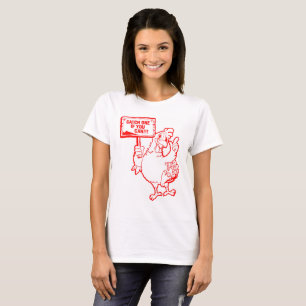 Camisa de frango de três pernas para mulher
