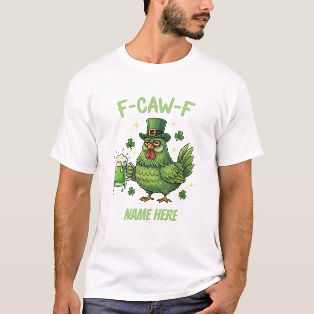 Camisa de Frango do Dia de São Patrício com Nome P (Frente)