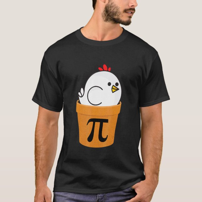Camisa de Frango Pot Pi, Dia de Matemática Diverti (Frente)