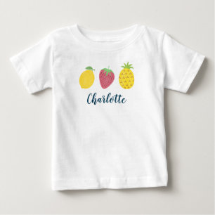 Camisa de Fruta tropical de verão da Baby Girl