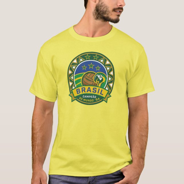 Camisa de Futebol Brasil Retro 1994 Copa do Mundo (Frente)