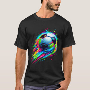 Camisa de Futebol Colorido Tie Dye Bola de Futebol