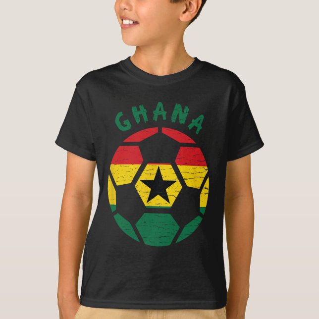 Camisa de Futebol da Bandeira de Gana - Futebol Ga (Frente)