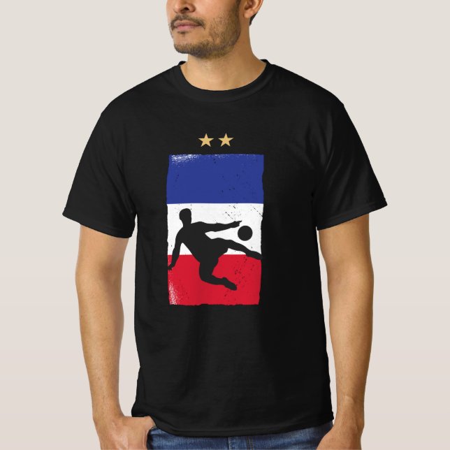 Camisa de Futebol da França Fã de Futebol Bandeira (Frente)