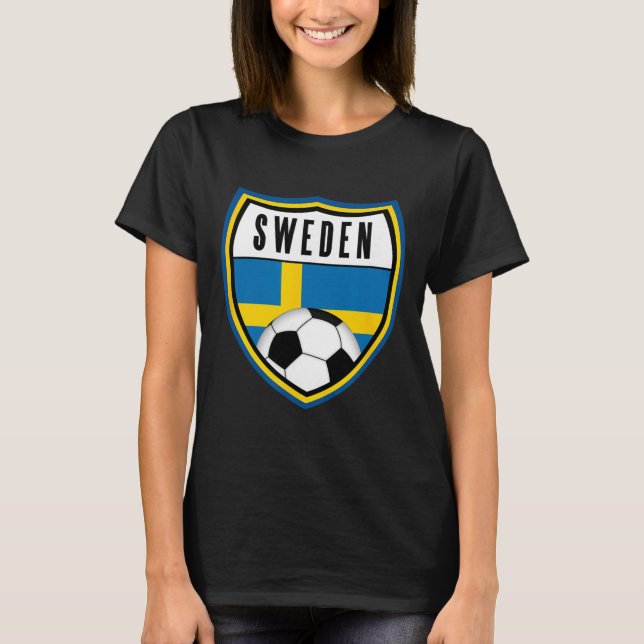 Camisa de Futebol da Suécia Bandeira Sueca  (Frente)