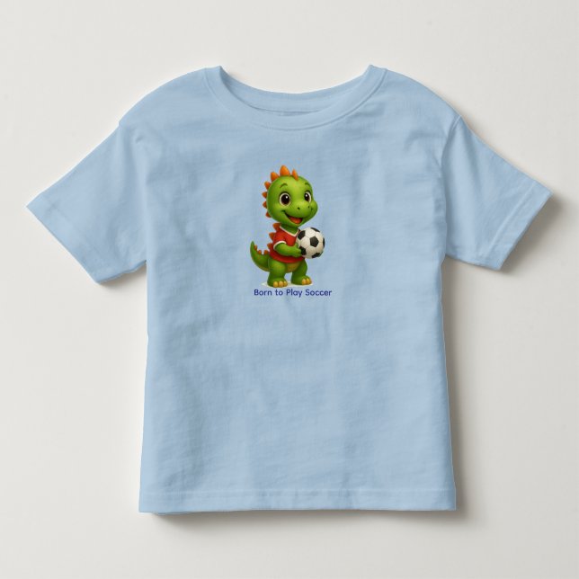 Camisa de Futebol de Dinossauro Fofa para Crianças (Frente)