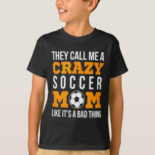 Camisa de Futebol de Mãe de Futebol Louca Vintage