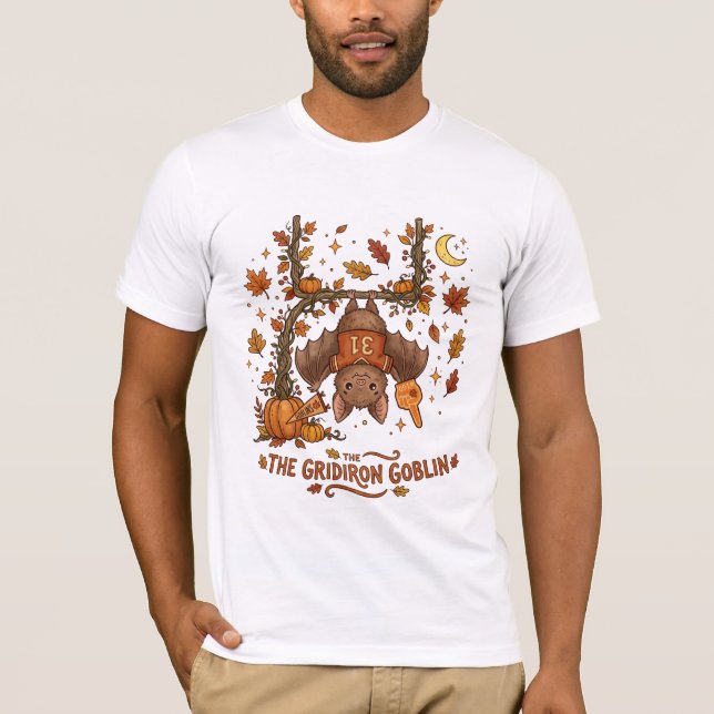 Camisa de Futebol de Morcego de Halloween Gridiron (Frente)