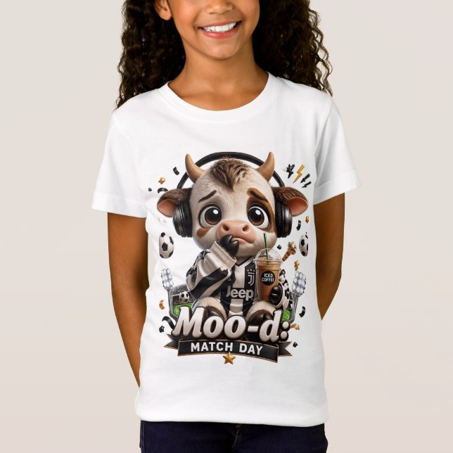 Camisa de Futebol de Vaca Fofa – Dia de Partida de (Frente)