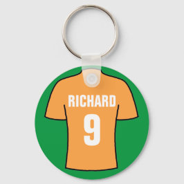 Camisa de futebol design em ouro velho. chaveiro