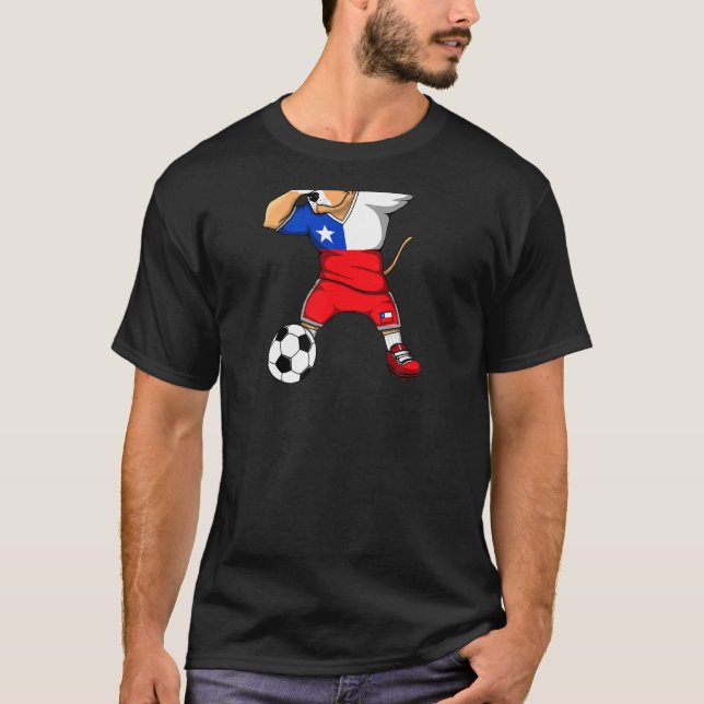Camisa de Futebol do Chile Pitbull Dabbing Camisa  (Frente)