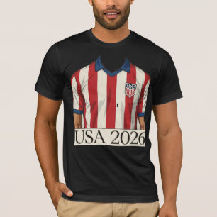 Camisa de Futebol EUA Estilo Retro Patriótica Verm