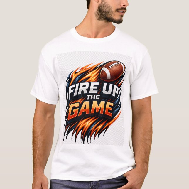 Camisa de Futebol Fire Up the Game | Bold Flame Sp (Frente)