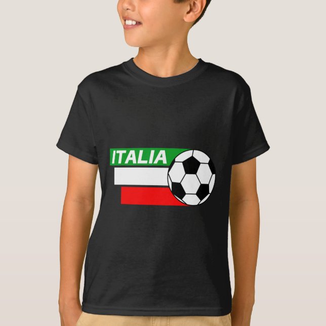 Camisa de Futebol Itália Cores da Bandeira Italian (Frente)