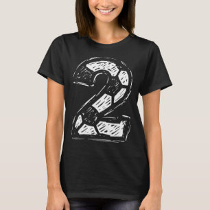 Camisa de Futebol Número 2 Esboçado Futebol Ll Est