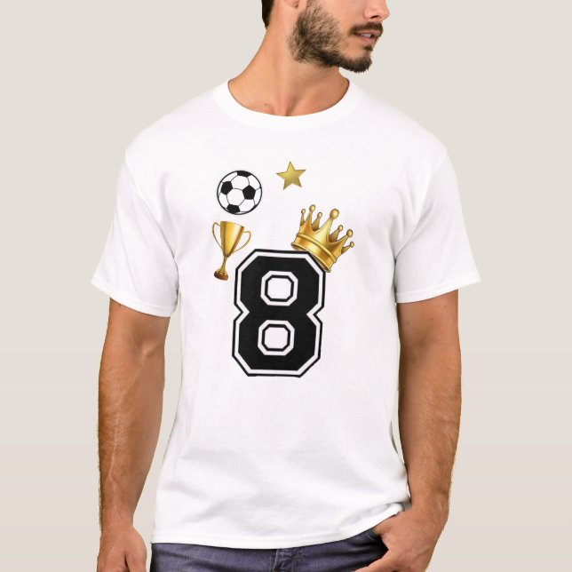 Camisa de Futebol Número 8 Coroa Básic Masculina (Frente)