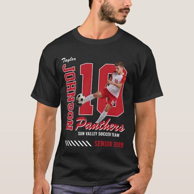Camisa de Futebol Personalizada com Foto Número Ve (Frente)