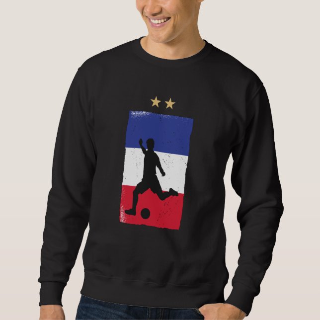 Camisa de Futebol Torcedor da França Bandeira Fran (Frente)