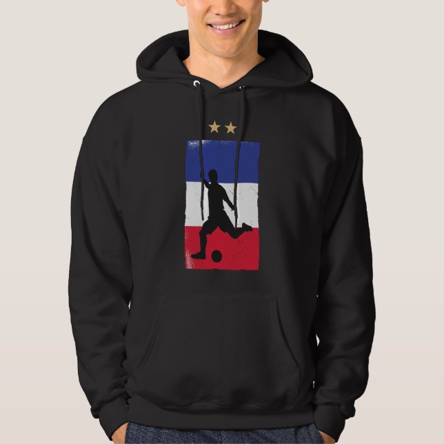 Camisa de Futebol Torcedor da França Bandeira Fran (Frente)
